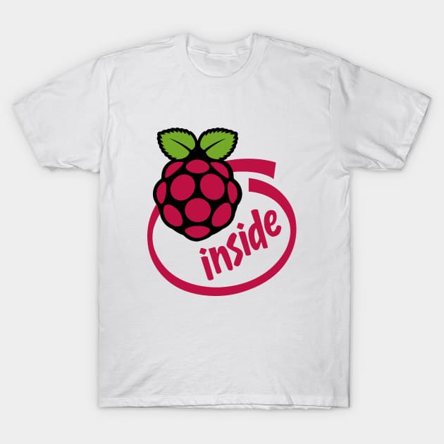 Raspberry Pi Retro Intel Mashup Logo T-Shirt by gigapixels